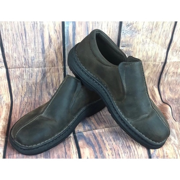 Skechers Men’s Shoes Leather Slip on Brown 9.5M - Picture 2 of 8